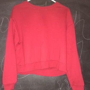 Red cropped sweatshirt